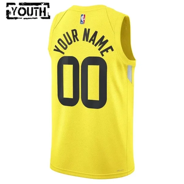 Nike Utah Jazz Personoitava Lasten Pelipaita Icon Edition Swingman Keltainen