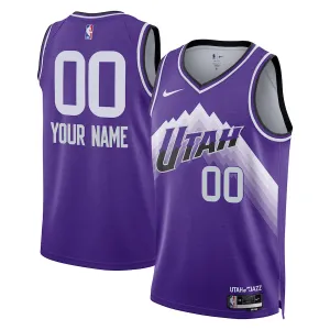 Nike Utah Jazz Personoitava Miesten Pelipaita City Edition 2023-24 Swingman Violetti
