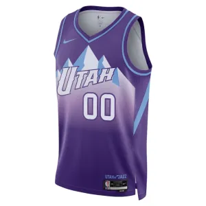 Nike Utah Jazz Personoitava Miesten Pelipaita City Edition 2024-25 Swingman Violetti