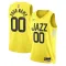 Nike Utah Jazz Personoitava Miesten Pelipaita Icon Edition Swingman Keltainen