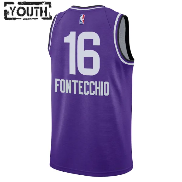 Nike Utah Jazz Simone Fontecchio Lasten Pelipaita City Edition 2023-24 Swingman Violetti