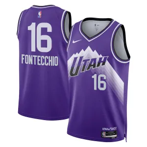 Nike Utah Jazz Simone Fontecchio Miesten Pelipaita City Edition 2023-24 Swingman Violetti