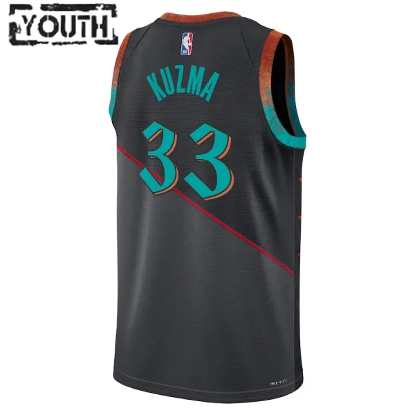Nike Washington Wizards Kyle Kuzma Lasten Pelipaita City Edition 2023-24 Swingman Musta
