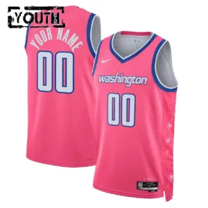 Nike Washington Wizards Personoitava Lasten Pelipaita City Edition 2022-23 Swingman Vaaleanpunainen Nike Washington Wizards Personoitava Lasten Pelipaita City Edition 2022-23 Swingman Vaaleanpunainen