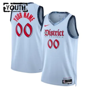 Nike Washington Wizards Personoitava Lasten Pelipaita City Edition 2024-25 Swingman Sininen