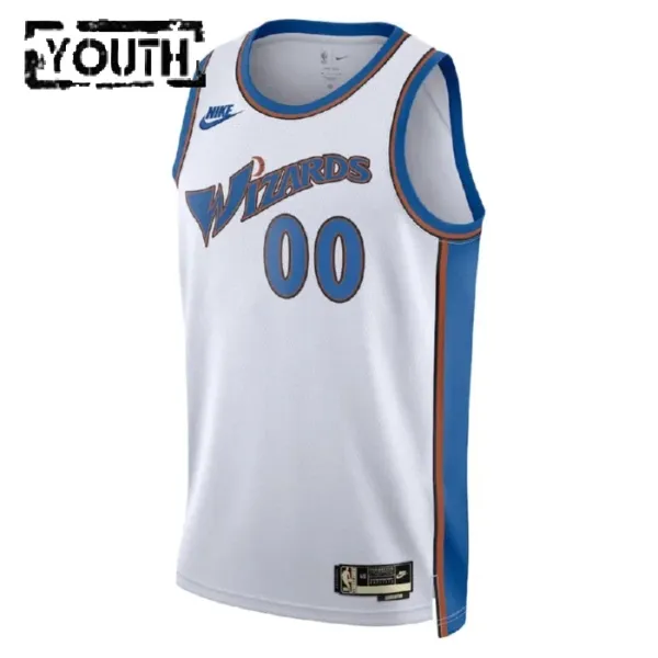 Nike Washington Wizards Personoitava Lasten Pelipaita Classic Edition 2022-23 Swingman Valkoinen