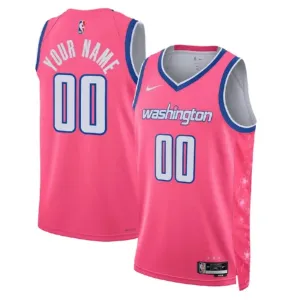 Nike Washington Wizards Personoitava Miesten Pelipaita City Edition 2022-23 Swingman Vaaleanpunainen Nike Washington Wizards Personoitava Miesten Pelipaita City Edition 2022-23 Swingman Vaaleanpunainen
