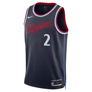 Nike LA Clippers Kawhi Leonard Miesten Pelipaita Icon Edition 2024-25 Swingman Laivasto