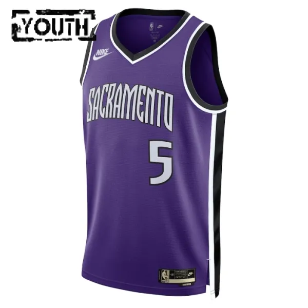 Nike Sacramento Kings De Aaron Fox Lasten Pelipaita Classic Edition 2024-25 Swingman Violetti